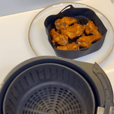 Forma Quadrada de Silicone para Air Fryer Preta 16cm - Ela Decora